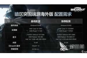 ✅暗区突围安卓与iOS版安装文件大小及存
